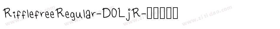 RifflefreeRegular-DOLjR字体转换