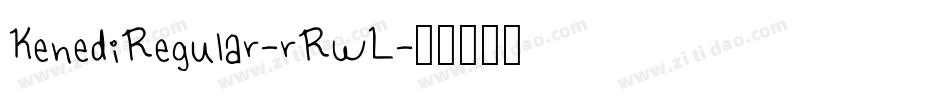 KenediRegular-rRwL字体转换
