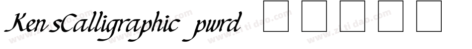 KensCalligraphic-pwrd字体转换