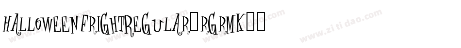 HalloweenfrightRegular-rgrMK字体转换