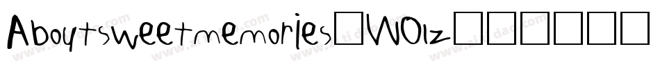 Aboutsweetmemories-WO1z字体转换