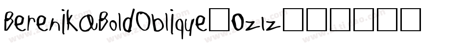 BerenikaBoldOblique-0z1z字体转换