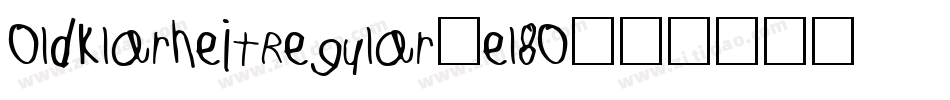 OldKlarheitRegular-el8O字体转换