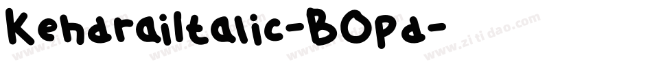 KehdraiItalic-BOpd字体转换