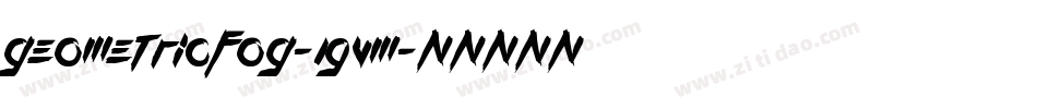 Geometricfog-19VM字体转换