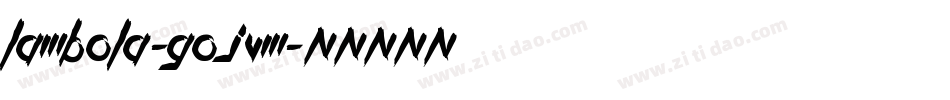 Lambola-GOJVm字体转换