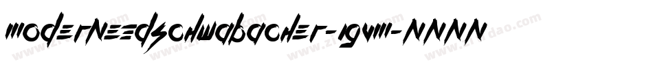 Moderne3DSchwabacher-19vM字体转换