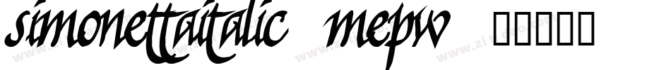 SimonettaItalic-MEpw字体转换