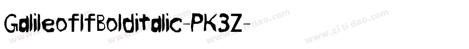 GalileoflfBolditalic-PK3Z字体转换