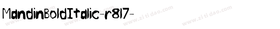 MandinBoldItalic-r8l7字体转换