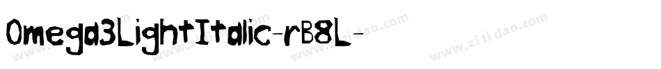 Omega3LightItalic-rB8L字体转换