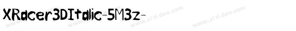 XRacer3DItalic-5M3z字体转换