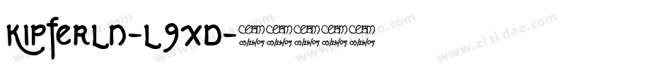 Kipferln-l9xd字体转换
