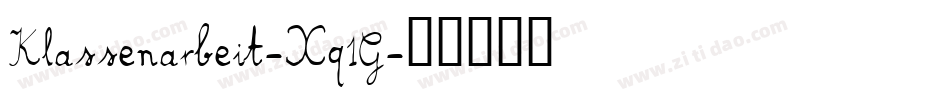 Klassenarbeit-Xq1G字体转换