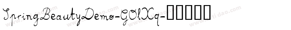 SpringBeautyDemo-GOlXq字体转换 SpringBeautyDemo-GOlXq字体转换