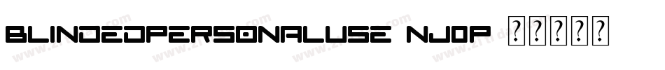 BlindedPersonalUse-nJ0P字体转换