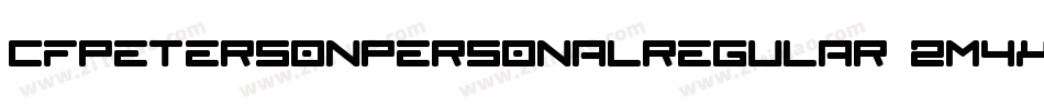CfPetersonpersonalRegular-2M4X字体转换