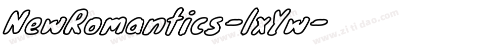 NewRomantics-lxYw字体转换