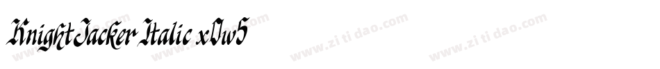 KnightJackerItalic-x0w5字体转换