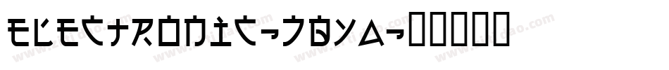 Electronic-7qyA字体转换