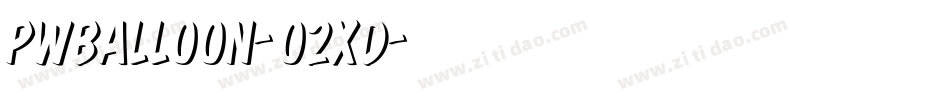 Pwballoon-o2Xd字体转换