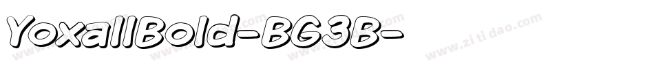 YoxallBold-BG3B字体转换