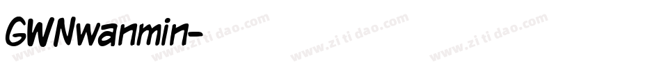 GWNwanmin字体转换