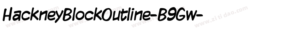 HackneyBlockOutline-B9Gw字体转换