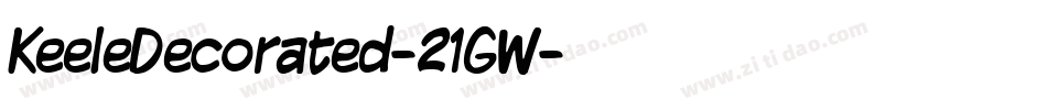 KeeleDecorated-21GW字体转换