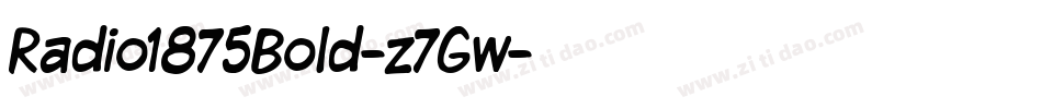 Radio1875Bold-z7Gw字体转换 Radio1875Bold-z7Gw字体转换