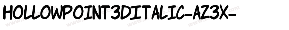 HollowPoint3DItalic-az3x字体转换