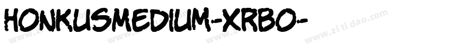HonkusMedium-XrBo字体转换