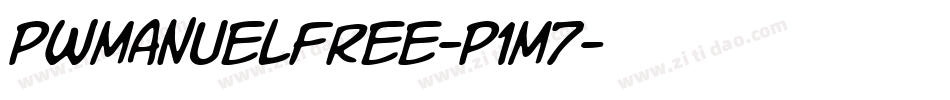 Pwmanuelfree-P1m7字体转换