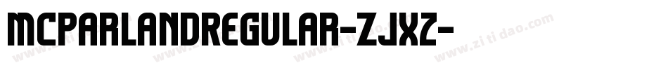 McparlandRegular-ZJXz字体转换