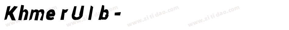 KhmerUIb字体转换