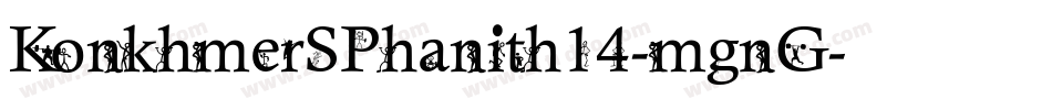 KonkhmerSPhanith14-mgnG字体转换
