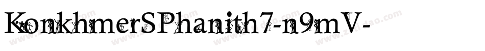KonkhmerSPhanith7-n9mV字体转换