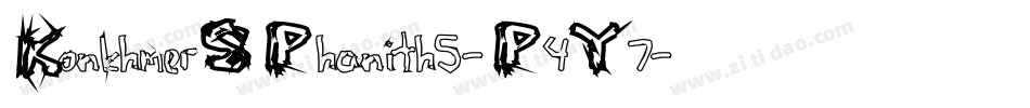 KonkhmerSPhanith5-P4Y7字体转换
