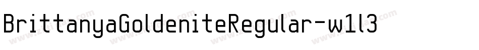 BrittanyaGoldeniteRegular-w1l3x字体转换