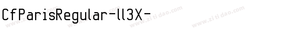 CfParisRegular-ll3X字体转换