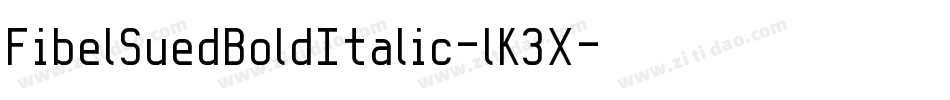 FibelSuedBoldItalic-lK3X字体转换