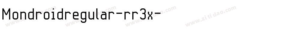 Mondroidregular-rr3x字体转换