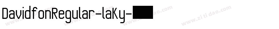 DavidfonRegular-laKy字体转换