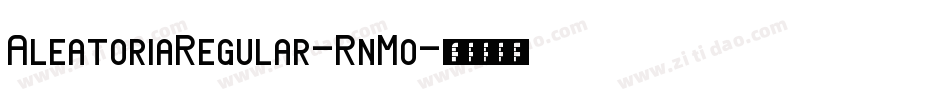 AleatoriaRegular-RnMo字体转换