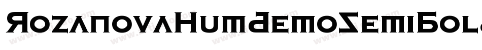 RozanovaHumDemoSemiBold-nRArM字体转换