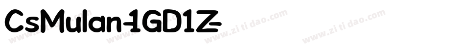 CsMulan-1GD1Z字体转换