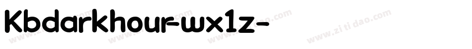 Kbdarkhour-wx1z字体转换