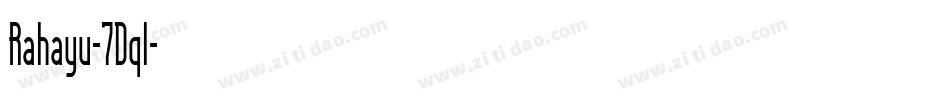 Rahayu-7Dql字体转换