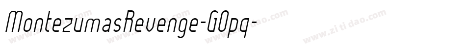MontezumasRevenge-GOpq字体转换