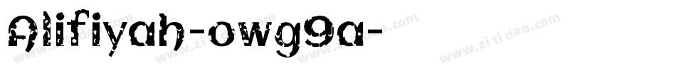 Alifiyah-owg9a字体转换